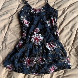 American Eagle Outfitters Black brown  and Gold velvet Patterned dress